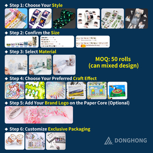 Tùy chỉnh không thấm nước chất lượng cao DIY handmade quà tặng trang trí sổ lưu niệm Sticker Washi Băng giấy cuộn - Product Image 5