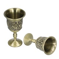 Calice royal personnalisé avec logo, fait à la main en cuivre, gaufré, contemporain, durable, gobelet à vin en métal, couleur personnalisée, utilisation pour les fêtes