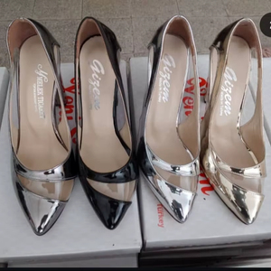 Zapatos de Tacón Alto para Mujer, Modelo Stone, Blancos, Transparentes, de Cristal, Tacón Cuadrado y Delgado de 7 cm, Zapatos de Noche, Serie 36-40, Hechos en Turquía - Product Image 1