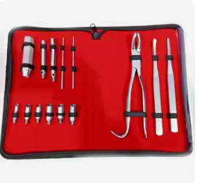 SERGLAB Nouveau Kit d'extraction dentaire équine Burgess pour dents de loup, Grand modèle, 14 pièces, Instruments chirurgicaux manuels en acier inoxydable Classe I - Product Image 3