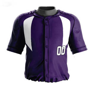 Custom 100% Polyester Baseball & Softball Uniform <b>Set</b> Full Button Shirt & Team Uniform Available in Custom Colors <b>on</b> Sale - Product Image 3
