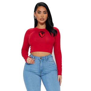 Top corto de ropa activa para mujer, Camiseta deportiva de verano de gran tamaño con mangas cortas, Top corto ecológico para gimnasio y Fitness - Product Image 1