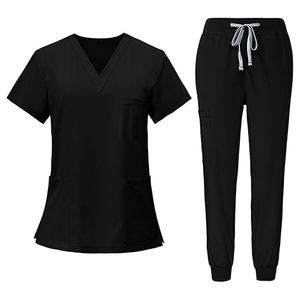Venta al por mayor Unisex Doctor Scrubs Sets Poliéster/Mezcla de algodón Bajo MOQ Athletic Fit de secado rápido Transpirable Logotipo personalizado Premium a granel - Product Image 3