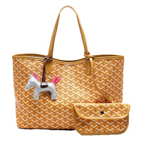 Tas Tote PU Motif Geometris Grosir Kapasitas Besar Ringan Tas Selempang Jinjing Tas Belanja Fashion Logo Kustom OEM