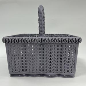 Plateau de rangement en plastique tout-en-un avec poignée de transport conçu pour la maison et les salons. - Product Image 1