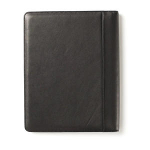 Genuine <b>Leather</b> Black Standard Padfolio <b>A4</b> with Pen Loop - Product Image 4