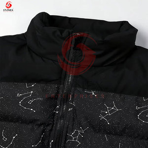 Blousons d'hiver matelassés pour hommes de haute qualité, personnalisables, en toile respirante, coupe-vent, à capuche et col montant - Product Image 5