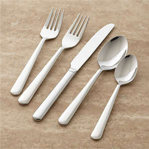 Vaisselle Couverts Ensemble avec Poignées Plaines Acier Inoxydable Argent Fini pour Maison Table À Manger Vaisselle Couverts Ensemble - Product Image 6