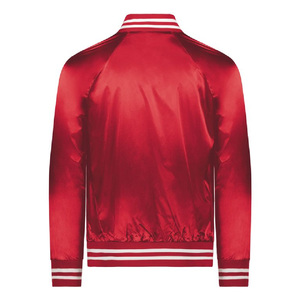 Nuevas chaquetas de seda para hombre a la moda, logotipo personalizado, chaqueta universitaria de satén de béisbol Letterman, chaquetas para hombre - Product Image 4