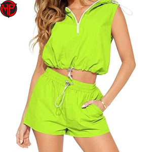 High Quality Ladies Quick Dry Breathable Windbreaker <b>Shorts</b> Set Autumn & Spring Season Latest Style Tracksuits Wear - Product Image 3