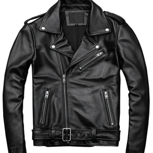 Chaqueta de Cuero Transpirable de Alta Calidad Hecha a Medida con Logotipo Frontal Personalizado para Hombre, Forro de Lana de Lona para Invierno, Informal - Product Image 1