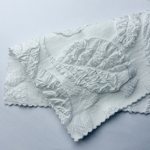 卸売3Dテキスタイル生地花ポリエステルジャカード生地バブルエンボス生地ドレス/シャツ - Product Image 4