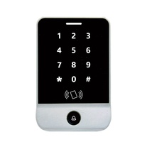 Lector de teclado de control de acceso DK-6811 con pantalla táctil y lector de tarjetas RFID compatible con MIFARE, material ABS negro