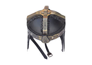 Casque Viking avec support argenté doublure en cuir casque grec portable Costume casque médiéval précoce utilisé par les couteaux de bord - Product Image 4