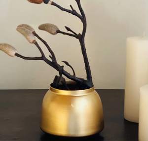 Stylish Style Metal <b>Vase</b> Flowers Matt Gold Round Flower <b>Vase</b> Wedding Table Decoration <b>Vases</b> Flowers Home Decoration Usages - Product Image 3