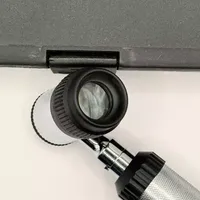 Ensemble de dermatoscope électrique à poignée en acier Debonairii 10x - Dermoscope professionnel pour dermatologie, batterie amovible, classe I, certifié CE