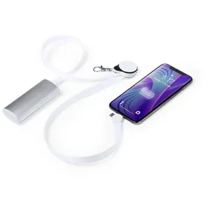 Cavo di Ricarica Personalizzato Aburdees con Cordino, Power Bank Promozionale Personalizzato, Accessorio Gadget - Product Image 1