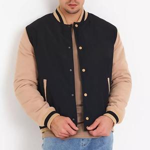 Chaqueta Bomber Varsity Personalizada para Hombre, Talla Grande, Roja, de Poliéster, con Cierre de Cremallera, Estilo Béisbol, Cuello Alto, Resistente al Viento - Product Image 6