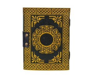 Diario de tapa dura de cuero en relieve de pavo real personalizado, 200 páginas Vintage, libro de viaje térmico hecho a mano, regalo, planificador de artista - Product Image 2