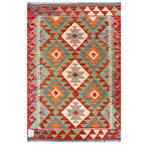 พรมอิมาโกะ ไมมาณา อัฟกานิสถาน คิลิม ขนาด 121 x 81 ซม. สำหรับแขวนผนัง 0.0 กรัม สำหรับขายบน Shopify - Product Image 1