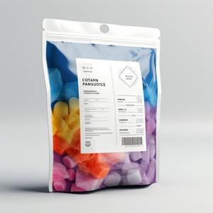 Candy Matte White Moisture Proof Food Grade Doypack Mylar Gummies Bags Zip Lock Stand-Up Pouch Aluminum Foil Gravure Printing - Product Image 1