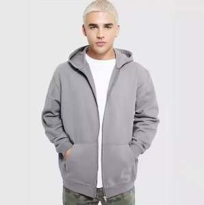 Sweat à capuche zippé à doublure thermique surdimensionné pour hommes Hip Hop Streetwear pour impression bouffante personnalisé OEM hiver sweats à capuche thermiques zippés - Product Image 4