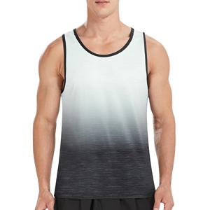 Camiseta sin mangas ligera sin mangas de verano para hombre, ropa informal de gimnasio de poliéster de secado rápido con estampado de estilo muscular transpirable - Product Image 4