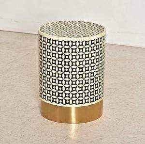 La conception et les tailles noires et blanches de modèles de tabouret d'incrustation d'os de concepteur de haute qualité peuvent être personnalisées meubles de maison d'intérieur - Product Image 2