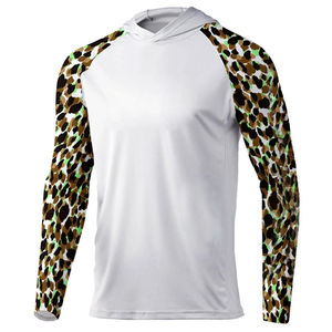 เสื้อตกปลาผ้าโพลีเอสเตอร์แบบมีรูระบายอากาศสำหรับผู้ชายเสื้อตกปลาผ้าโพลีเอสเตอร์ดูดซับความชื้นป้องกันแสงแดดกำหนดโลโก้ได้เอง - Product Image 4