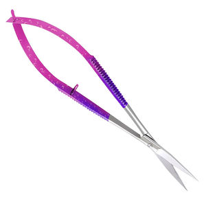 Ciseaux à ressort multicolores avec poignées russes antidérapantes Micro ciseaux personnalisés pour la beauté - Product Image 4