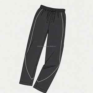 Ensemble de survêtement réfléchissant haute visibilité pour hommes, veste coupe-vent respirante d'automne et pantalon en nylon, tenue de sport pour la course nocturne - Product Image 5