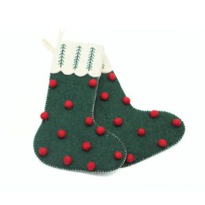 Calcetín de Fieltro de Invierno de Lujo - Calcetín de Fieltro Amarillo Hecho a Mano - Bolsillo para Regalos de Santa - Pequeño Calcetín de Fieltro - Product Image 3