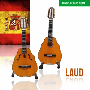Guitarra en miniatura LAUD española, incluye cajas para Decoración