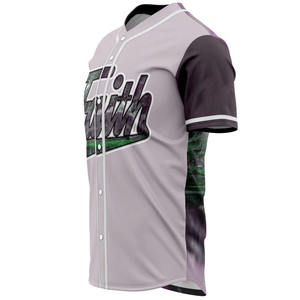 Camiseta de béisbol unisex personalizada, color personalizado, cuello en V, secado rápido, manga corta, 100% poliéster, nombre del equipo personalizado, logotipo frontal - Product Image 3