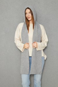 Women's Soft Textured Knitted Hooded <b>Scarf</b> Keeps Warm Stylish and Comfortable Stylish Look Autumn Winter ODM OEM Service - Product Image 2