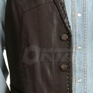 Chaleco de cuero ligero Mejor calidad Precio al por mayor Chaleco de cuero genuino Hombres Chaleco - Product Image 4