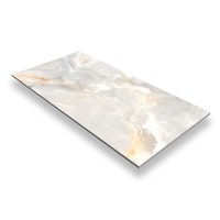 Carreau de sol en porcelaine émaillée polie de 600x1200mm Carreaux de sol en dalle émaillée aspect marbre avec traitement de surface brillant