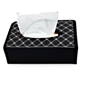 กล่องใส่กระดาษทิชชูแบบตั้งโต๊ะตกแต่งมุมโค้งมน งานแฮนด์เมด  ตกแต่งด้วยวัสดุธรรมชาติ สำหรับใส่กระดาษเช็ดปาก เหมาะสำหรับงานแต่งงาน โรงแรม และบาร์ - Product Image 3