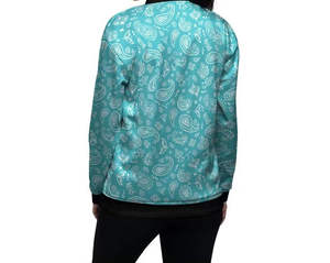 Custom <b>Womens</b> <b>Lightweight</b> Satin Varsity <b>Jacket</b> Nylon Lining Breathable with Chenille Patch & Logo - Product Image 5