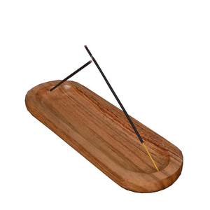 Porta Incienso de Madera Sólida, Simple y Creativo, en Oferta, Color Marrón Oscuro, con Recolector de Ceniza - Product Image 6