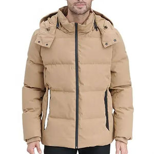 Chaqueta Acolchada de Invierno para Hombre, Cuello Alto, Impresión Personalizada, 100% Poliéster, con Capucha, Servicio OEM, Venta al Por Mayor, Alta Calidad - Product Image 1
