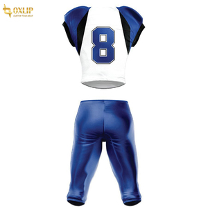 ชุดยูนิฟอร์มอเมริกันฟุตบอลคุณภาพสูงแบบกำหนดเอง ผลิตจากโพลีเอสเตอร์ 100% ดีไซน์แขนสั้นรุ่นล่าสุด ระบายอากาศได้ดี ป้องกันแบคทีเรีย เหมาะสำหรับกีฬา - Product Image 2