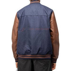 Chaqueta Letterman Personalizada de Diseño Único y Alta Calidad para Hombre, Ecológica, Transpirable, Cómoda, de Cuero y Algodón para Invierno - Product Image 3
