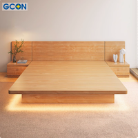 Cama de Madera de Roble Envejecido para Dormitorio, Muebles para el Hogar de Primera Calidad, Estilo Tatami Japonés, en Oferta