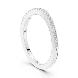 Bague éternité en diamant de laboratoire taille brillant rond 0,216 carats pour femme, clarté VVS-VS EF, or 18 carats, 14 carats, 10 carats et argent 925 - Product Image 5