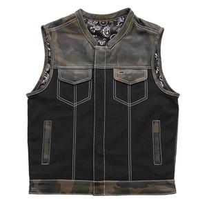 El mejor diseño 100% Chaleco de cuero de vaca genuino para motocicletas de talla grande característica para montar en invierno - Product Image 3