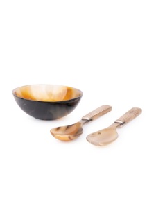 Handcrafted Buffalo Horn Bowl Natural Horn Serving Dish Ethically Sourced Horn <b>Tableware</b> - Product Image 4