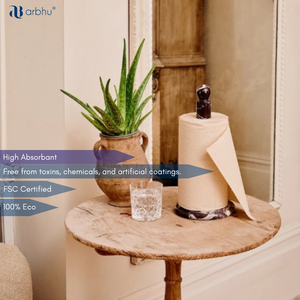 Rollo de Cocina de Bambú, Papel Multiusos Resistente con Alta Absorbencia para Uso Doméstico y Comercial - Product Image 2