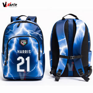 Sac à dos de sport léger et écologique personnalisé avec logo, pour voyages, école, étudiants, en polyester, avec cordon de serrage, VAFIR - Product Image 4