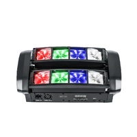 Lampu Panggung LED Moving Head Spider 8 Mata RGBW Bebas Bea Masuk Gudang EU, Efek Beam untuk DJ, Disko, Pesta, Klub, Pengiriman Cepat